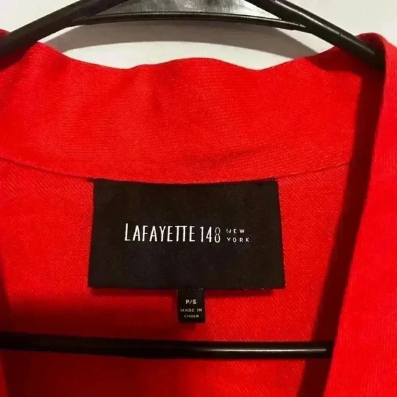 Lafayette 148 Pink/Coral 100% Linen Blazer/Cardigan Womens Size Small - Picture 3 of 6